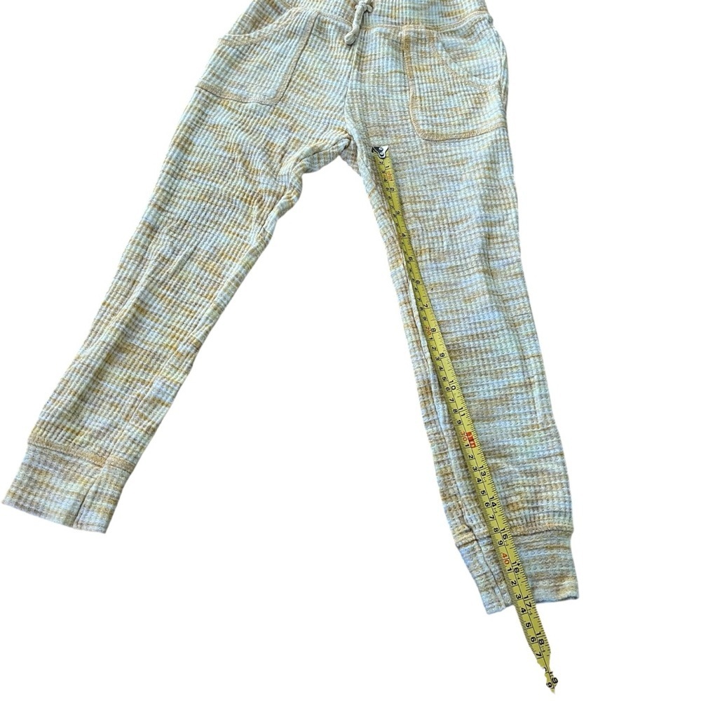 Old Navy Kids 2-Piece Waffle Knit Lounge Set | Size 5T | Yellow White Girls - Picture 4 of 13